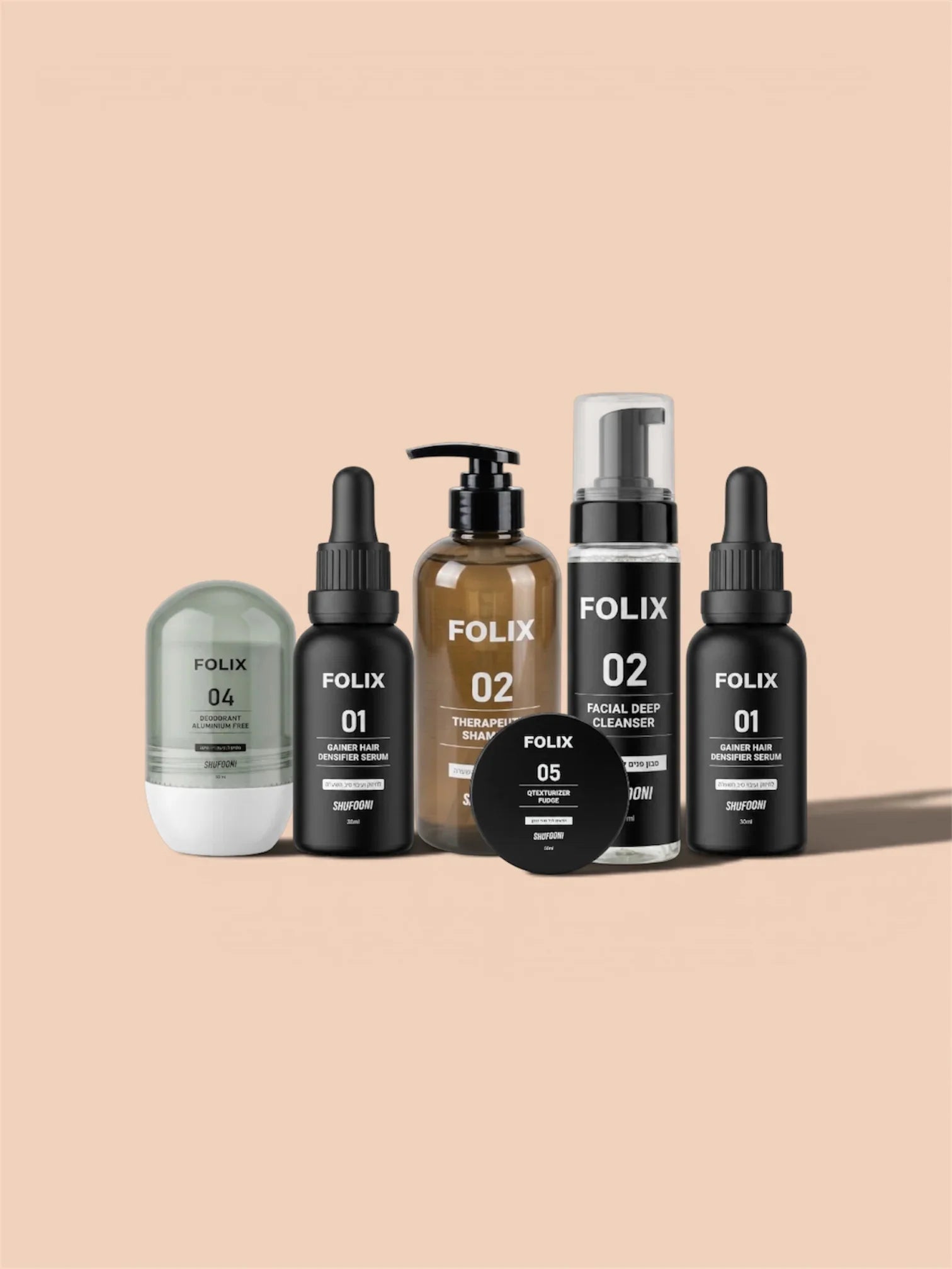 FOLIX SYSTEM מערכת ההצמחה - סרום שמפו ודרמה רולר